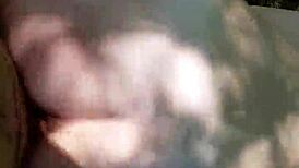 doggystyle outdoor fuck and cum shot