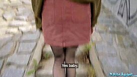 Public Agent: Nicole Rae's Big Tits POV Blowjob