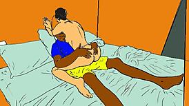 Why is the African nailcutter so horny? He craves big black cocks and foot worship in this gay hentai fetish.