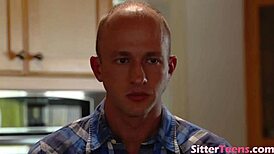 diminutive babysitter sucks cock and gets pounded hard! damn, she's a tiny teen! 😜