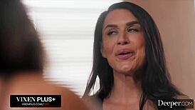 Kelsi Monroe and Eva Angelina ride Dan's huge cock hard