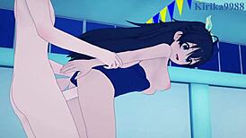 Takane Shijou and Hibiki Ganaha engage in intense sex in the Idolmaster SP hentai