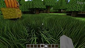Gay cum flows like lava in realistic minecraft