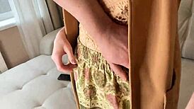 She bangs her lover while chatting with husband on phone. Russian amateur moans loud during wild ride.