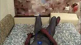 Spiderman in spandex fucks biker in gay encounter