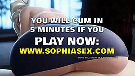 beautiful 3d hentai animation featuring warrior with big tits in action