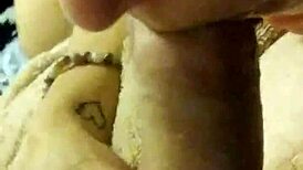 Johnny feels the intense pleasure as blonde gives passionate blowjob