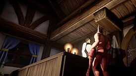 Bath time fun in warcraft parody deepthroat!