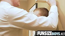 monstercock tears into petite boy's tight ass on funsizeboys net.