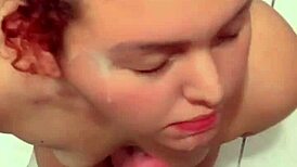 Intense Cumshot Lands on Prostitute's Face in Amateur Encounter