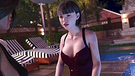 Complete gameplay features asian aunt fucking on desk