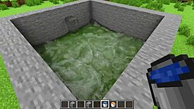 Gay cum flows like lava in realistic minecraft