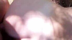 doggystyle outdoor fuck and cum shot