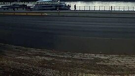 Teen Fuck Doll Bent Over for Intense POV Doggystyle Cum in Public