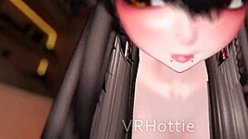 In vrchat erp, pov slow dance turns into lap dance fucking