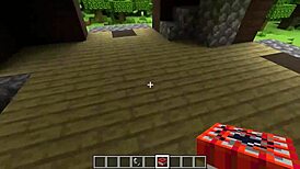 Gay cum flows like lava in realistic minecraft