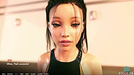 a o a academy 22 - shiny glossy and wet rebecca in athletic petite teen roleplay