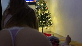 My friend invited me to watch a movie, and we started the new year with intense fucking in lingerie