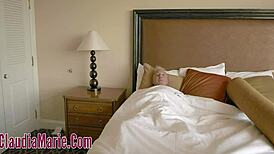 silicone boobs clash with silicone cock and balls.