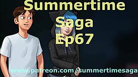 Summertime Saga episode 67 with amateur cartoon characters