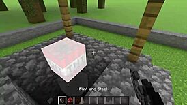 Gay cum flows like lava in realistic minecraft