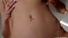 i'm charlotte sins strippin' from red lingerie then masturbatin' my pierced nipples