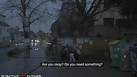 Hot Blonde Nurse Rides Monster Cock With Vibrator In Van