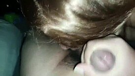 Man, this lonely Indonesian MILF sucked off a young stud with cum in mouth!