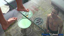 Euro Babe Footjob Ride