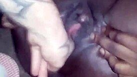 Watch This Pregnant Ebony Teen's Pussy Get Fingered Wide Open!