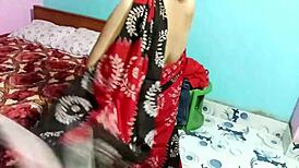 Devar bangs his sexy desi bhabhi hard while standing. Their moans echo through the homemade clip.