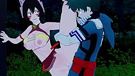 Shino Sosaki, Mandalay, Mei Hatsume, and Izuku Midoriya in Wild Sex - My Hero Academia Hentai