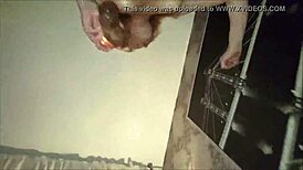 milf penetrates her vagina with a big dildo, squirting and dripping