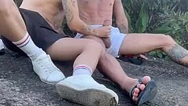 Cruising nas praias do Brasil, man, that big cock outdoors 😜