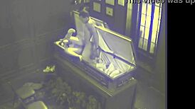 Couple caught fucking hardcore on hidden cam.