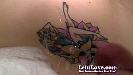 pov rubbing that tattoo and cumming all over it with lelu love 😏💦