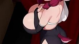 Goat Chan licks tits in wild threesome!