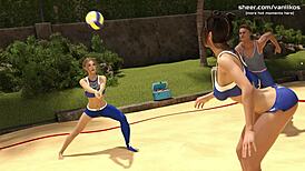 Busty Babe In Public College Shower Game