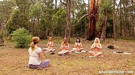Australian bbw enjoys yoga retreat with masturbation and fingering