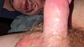 Intriguing gay blowjob with deepthroat action in the mouth.