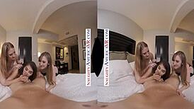 Ashley, Gracie, Stephanie Seduce After Holiday Party.