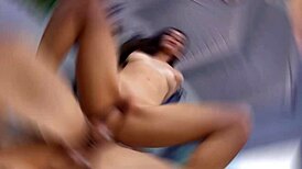 Thrilling silence in shaved redhead creampie