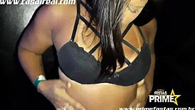 Gata Mística and Paty Levada in a wild gangbang sucking session.