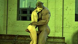 ellie, a 19-year-old, meets an older black man in 3d