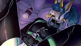 Femboy Furry Sluts Dominate in Raw Femdom Play