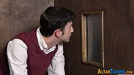 Gay priest casually fucks teen twink's ass in uniform