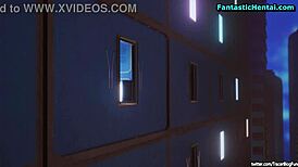 Bridgitte putter Tracer i maskinen til hentai knald