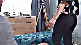 cartoon tale of a brunette teen squirting hard while getting drilled.