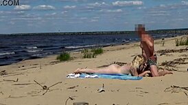 Ever Seen a Big-Ass Mommy Nailed in Every Hole on a Public Beach?