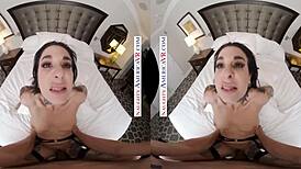 Joanna angel feels naughty pleasure from licking balls and getting fucked